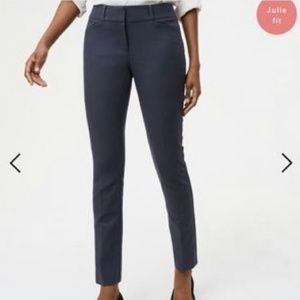 Loft Coastal Gray Julie Skinny Fit Pants